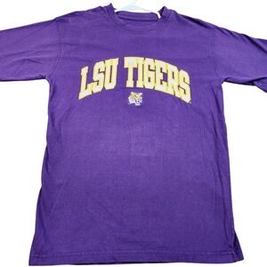 LSU Tigers Shirt Mens Large Purple NCAA Football P2 Applique Graphic Tee